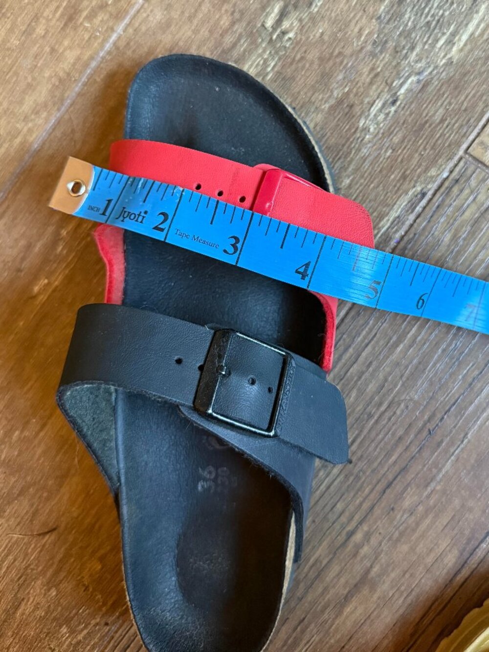 Birkenstock Arizona *Black & Poppy Red* Split Color / 36 N / Birko-Flor / EUC - Picture 16 of 16